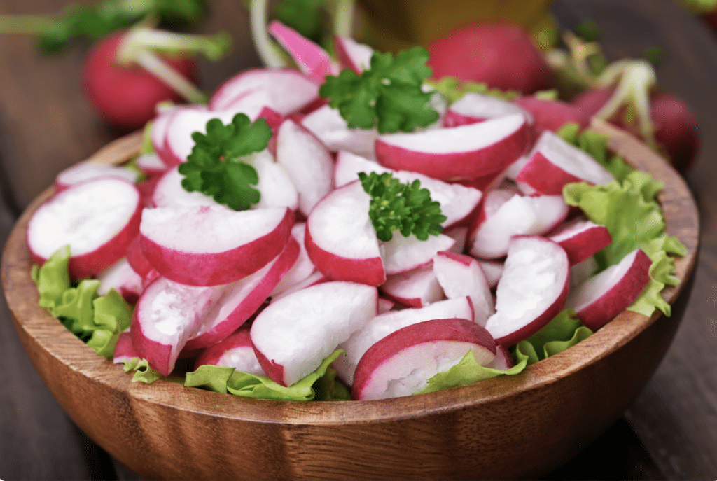 radish salad: spring menu